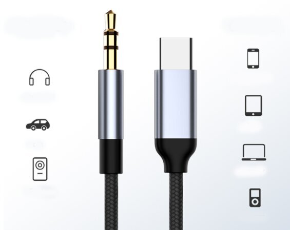 KABEĻA Adapteris ADAPTERS USB-C mini ligzda 3,5 mm AUX DAC 1,5 m cena un informācija | Adapteri un USB centrmezgli | 220.lv