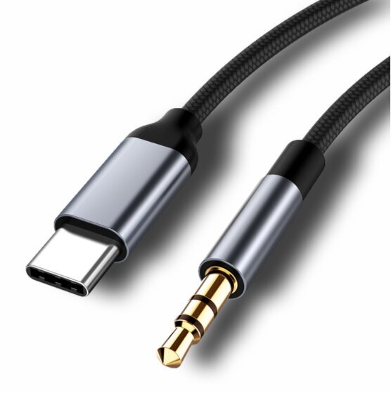 KABEĻA Adapteris ADAPTERS USB-C mini ligzda 3,5 mm AUX DAC 1,5 m cena un informācija | Adapteri un USB centrmezgli | 220.lv