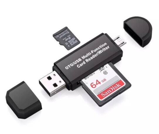 5in1 SD karšu lasītājs Micro USB USB-C OTG Pendrive cena un informācija | Adapteri un USB centrmezgli | 220.lv