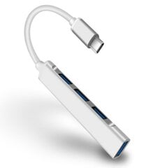 USB-C centrmezgls 4 x USB 3.0 цена и информация | Адаптеры и USB разветвители | 220.lv