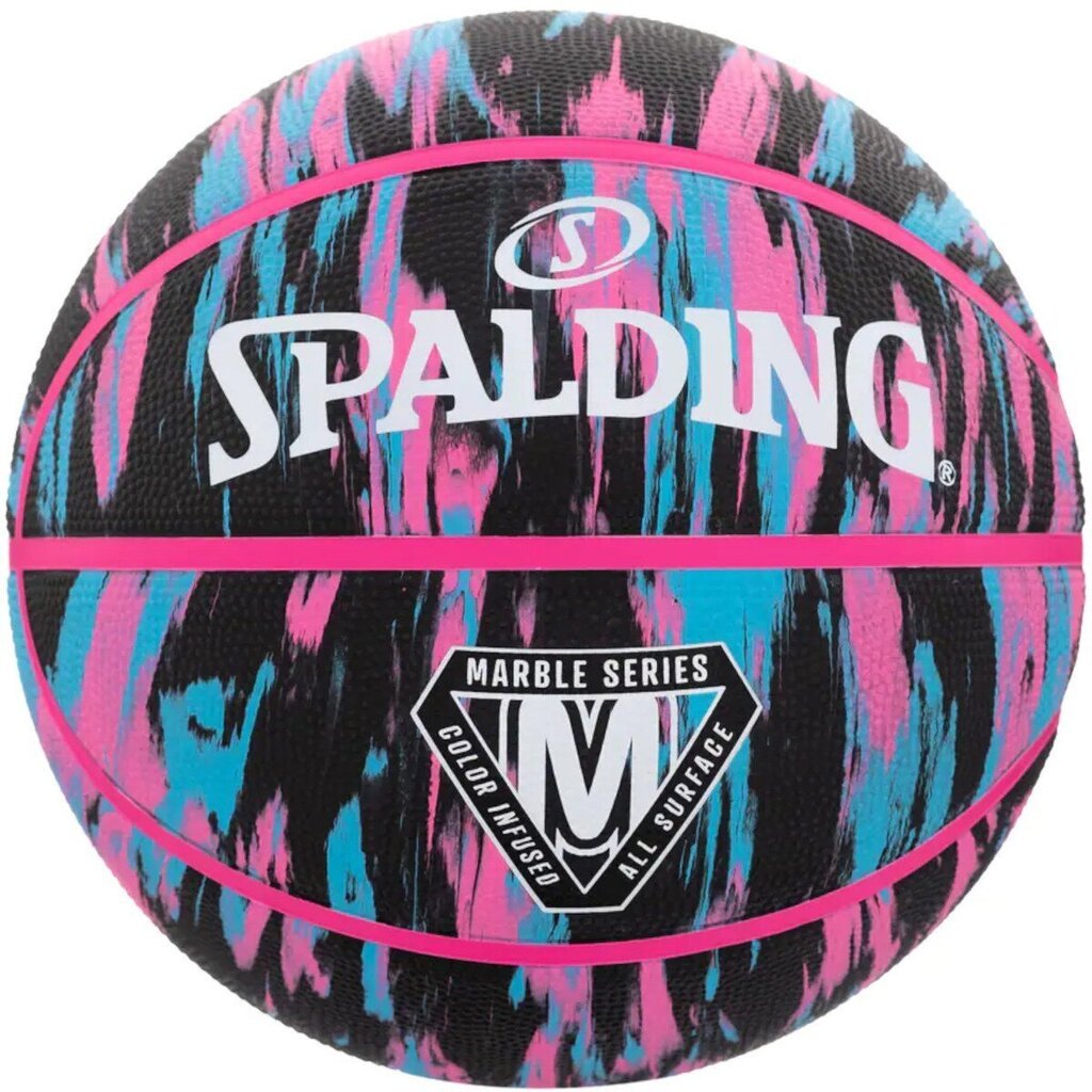Basketbola bumba Spalding NBA Marble, 7. izmērs, rozā cena un informācija | Basketbola bumbas | 220.lv