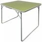 Kempinga saliekamais galds 80x60x70 cm un 2 krēsli zaļi cena un informācija |  Tūrisma mēbeles | 220.lv