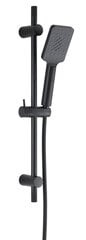 Черный матовый душевой набор с 3-функциональной квадратной головкой KLARA цена и информация | Душевые комплекты и панели | 220.lv
