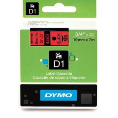 DYMO D1 Lente 19mm x 7m melns uz sarkanas (45807 S0720870) - cena un informācija | Piederumi printerim | 220.lv