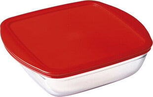 Ô Cuisine Kvadrātveida Pusdienu Kastīte ar Vāku Ô Cuisine Cook & Store Sarkans 1 L 20 x 17 x 6 cm Silikona Stikls (6 gb.) цена и информация | Посуда для хранения еды | 220.lv