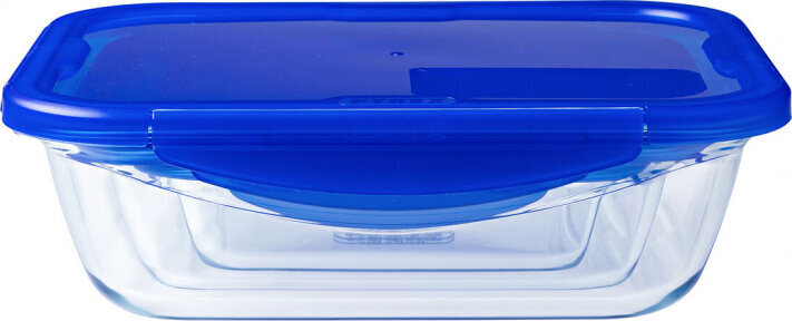 Pyrex Hermētiska Pusdienu Kastīte Pyrex Cook & Go 20,5 x 15,5 x 6 cm Zils 800 ml Stikls (6 gb.) cena un informācija | Trauki pārtikas uzglabāšanai | 220.lv