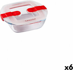 Герметичная коробочка для завтрака Pyrex Cook & Heat 15 x 12 x 4 cm 350 ml Прозрачный Cтекло (6 штук) цена и информация | Посуда для хранения еды | 220.lv