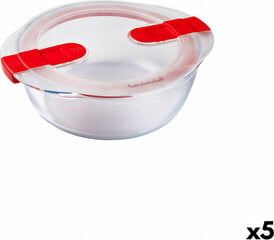 Hermētiska Pusdienu Kastīte Pyrex Cook & Heat 21 x 18 x 7 cm 1,1 L Caurspīdīgs Stikls (5 gb.) cena un informācija | Trauki pārtikas uzglabāšanai | 220.lv