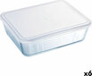 Taisnstūra Pusdienu kastīte ar Vāku Pyrex Cook & Freeze 19 x 14 x 5 cm 800 ml Caurspīdīgs Silikona Stikls (6 gb.) cena un informācija | Trauki pārtikas uzglabāšanai | 220.lv