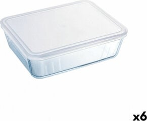 Прямоугольная коробочка для завтрака с крышкой Pyrex Cook & Freeze 4,2 L 28 x 23 x 10 cm Прозрачный Силикон Cтекло (3 штук) цена и информация | Посуда для хранения еды | 220.lv