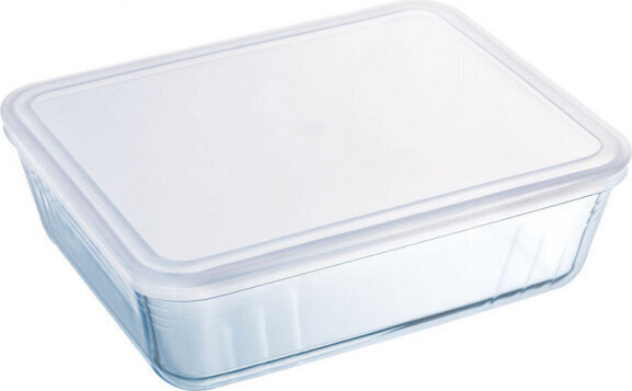 Taisnstūra Pusdienu kastīte ar Vāku Pyrex Cook & Freeze 4,2 L 28 x 23 x 10 cm Caurspīdīgs Silikona Stikls (3 gb.) цена и информация | Trauki pārtikas uzglabāšanai | 220.lv