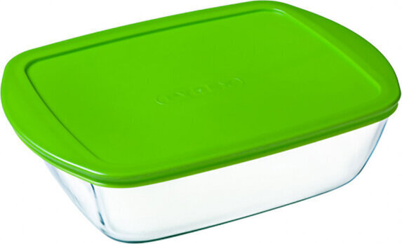 Taisnstūra Pusdienu kastīte ar Vāku Pyrex Cook & Store Zaļš 1,1 L 23 x 15 x 7 cm Silikona Stikls (6 gb.) цена и информация | Trauki pārtikas uzglabāšanai | 220.lv
