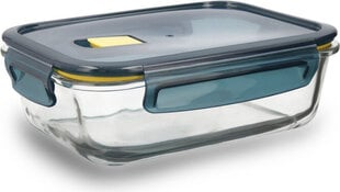 Герметичная коробочка для завтрака Quid Astral Прямоугольный 1,04 L Синий Cтекло (6 штук) цена и информация | Посуда для хранения еды | 220.lv