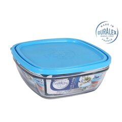 Hermētiska Pusdienu Kastīte Duralex Freshbox Zils Kvadrāta (2 L) (20 x 20 x 8 cm) cena un informācija | Trauki pārtikas uzglabāšanai | 220.lv