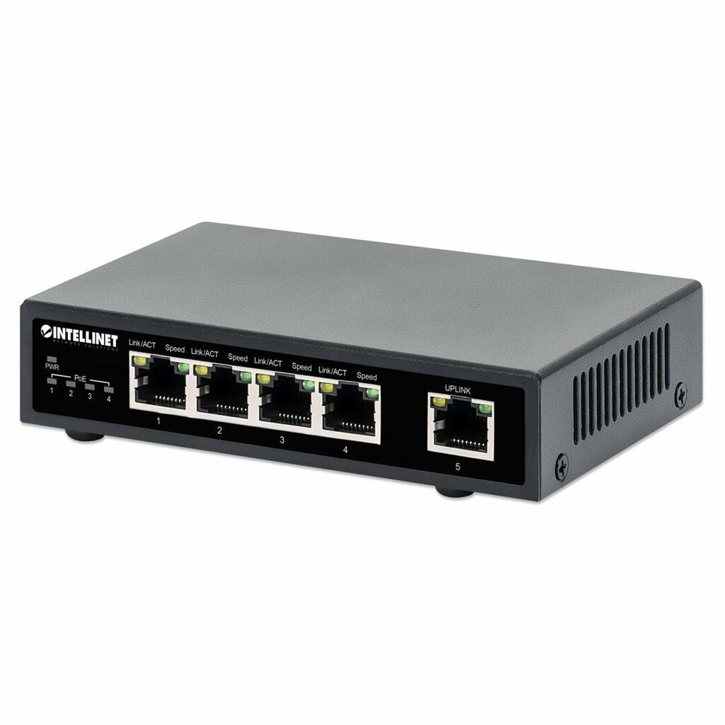 Intellinet 561839 tīkla slēdzis Gigabit Ethernet (10/100/1000) Power over Ethernet (PoE) Melns cena un informācija | Komutatori (Switch) | 220.lv