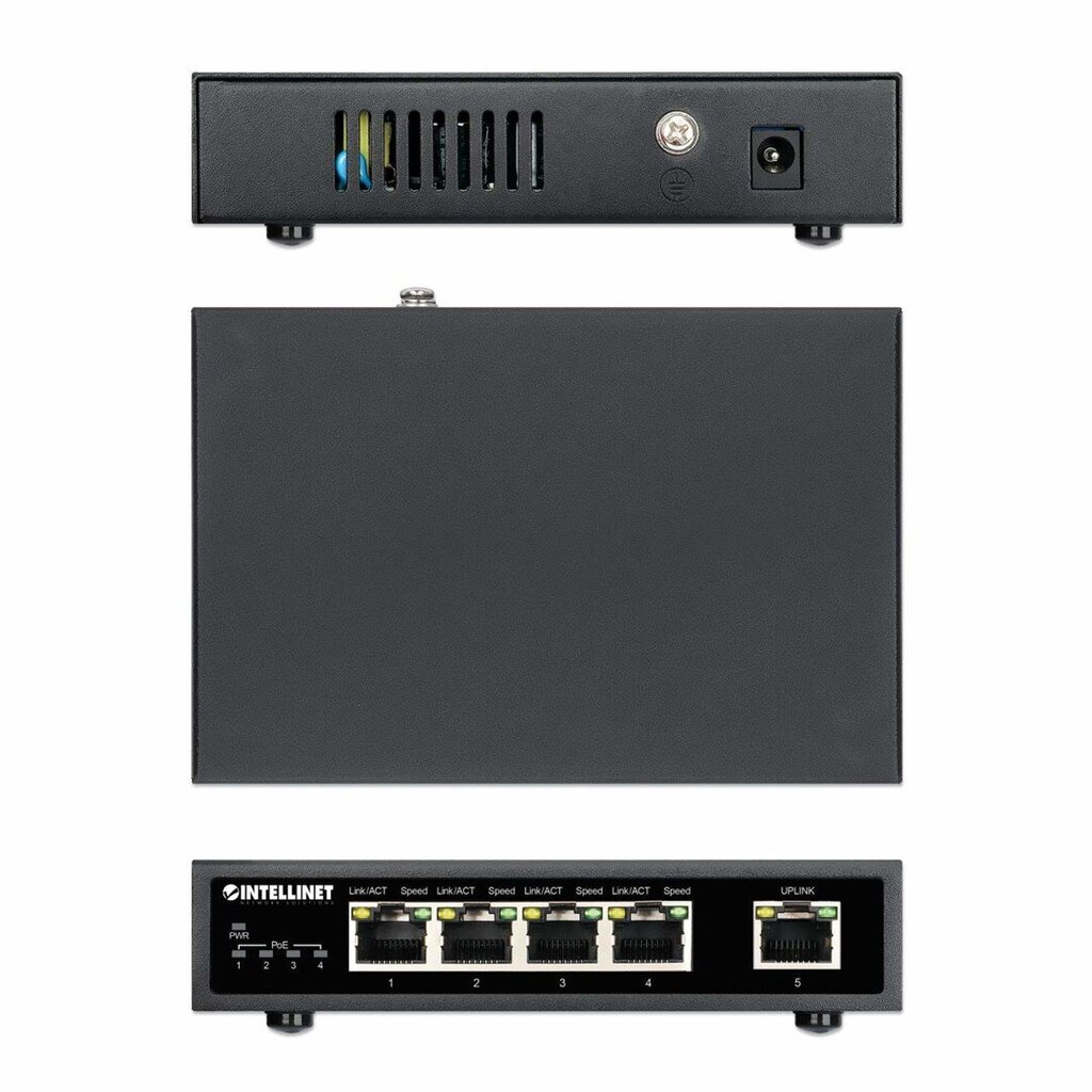 Intellinet 561839 tīkla slēdzis Gigabit Ethernet (10/100/1000) Power over Ethernet (PoE) Melns cena un informācija | Komutatori (Switch) | 220.lv