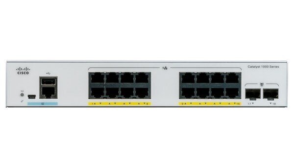 Cisco Catalyst C1000-16T-E-2G-L tīkla slēdzis Pārvaldīts L2 Gigabit Ethernet (10/100/1000) Pelēks цена и информация | Komutatori (Switch) | 220.lv