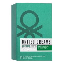 Tualetes ūdens Benetton United Dreams Be Strong M EDT vīriešiem, 60 ml cena un informācija | Vīriešu smaržas | 220.lv