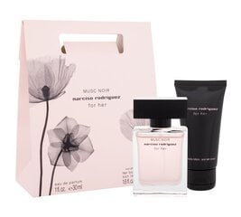 Komplekts Narciso Rodriguez For Her Musc Noir: aromatizētais ūdens, 30 ml + ķermeņa losjons, 50 ml cena un informācija | Sieviešu smaržas | 220.lv