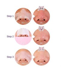 Melnu punktu attīrošs ādas plāksteris Holika Holika Pig Clear Blackhead 3-step kit, 8 g cena un informācija | Sejas maskas, acu maskas | 220.lv