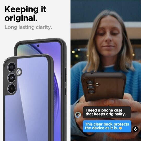 Telefona vāciņš SPIGEN Ultra Hybrid ACS05887 priekš Samsung Galaxy A54 5G, Melns cena un informācija | Telefonu vāciņi, maciņi | 220.lv