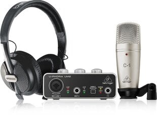 Behringer U-PHORIA STUDIO - комплект для домашней звукозаписи цена и информация | Микрофоны | 220.lv