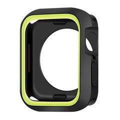 Case for Apple Watch 45mm Silicone black-green цена и информация | Аксессуары для смарт-часов и браслетов | 220.lv