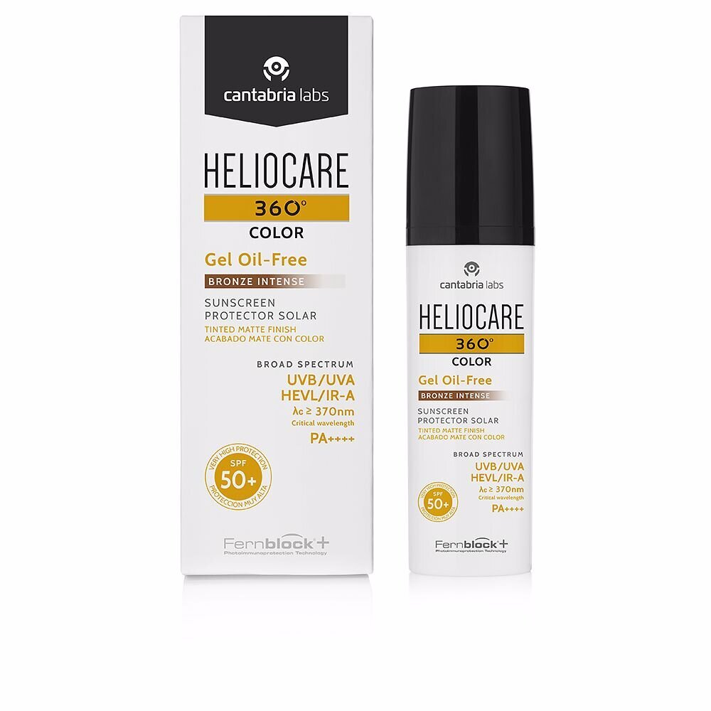 Saules aizsardzības krēms Heliocare 360 Gel Oil Free Bronze Intense Spf50, 50 ml cena un informācija | Sauļošanās krēmi | 220.lv