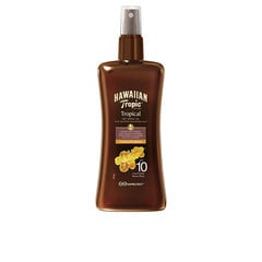 Sauļošanās eļļa Hawaiian Tropic Protective Dry Spray Oil Spf10 Low, 200 ml cena un informācija | Sauļošanās krēmi | 220.lv