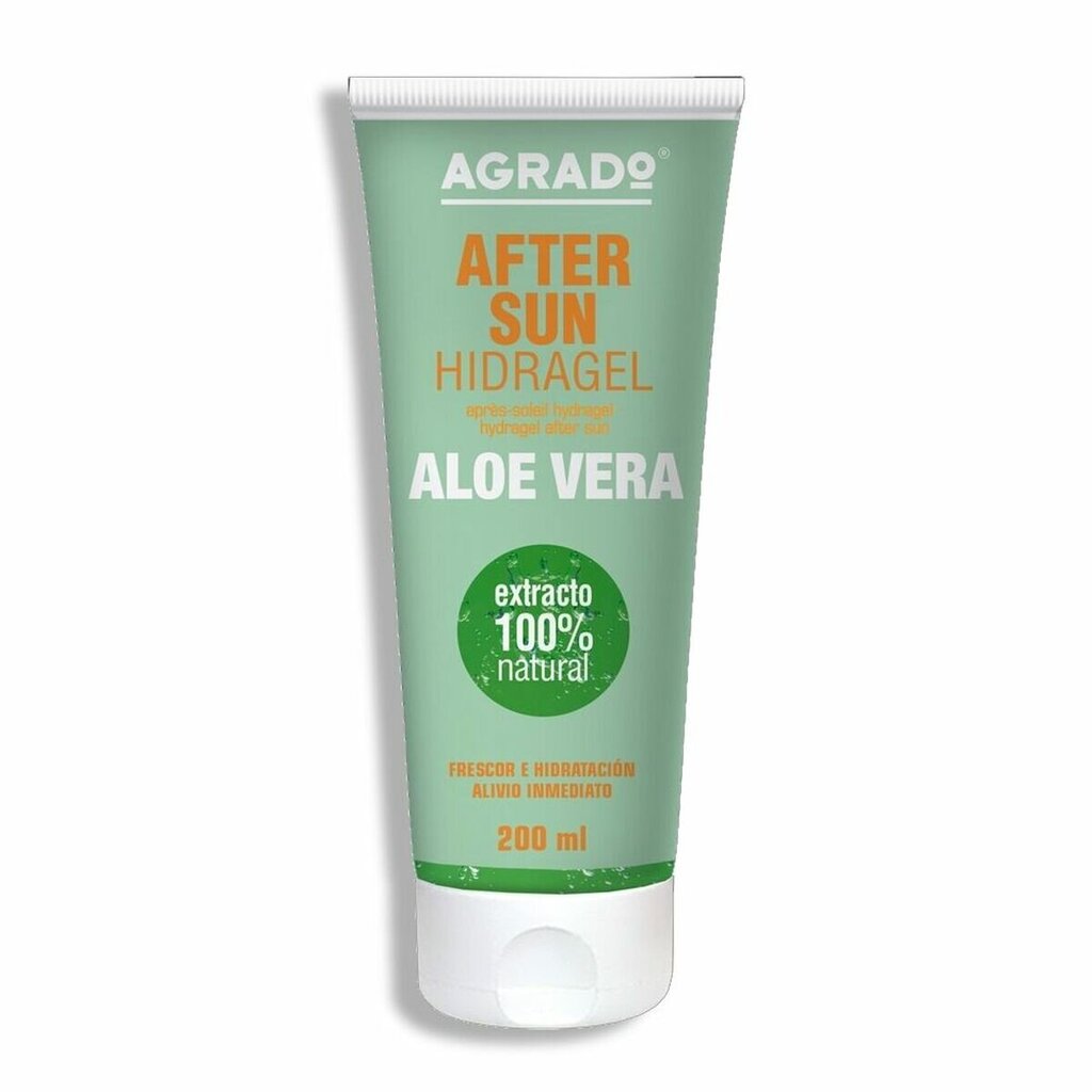 Gels pēc sauļošanās Agrado After Sun Aloe Vera (200 ml) cena un informācija | Sauļošanās krēmi | 220.lv