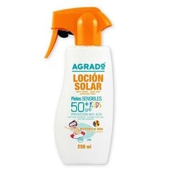 Saules aizsargkrēms bērniem Agrado Locion Solar Spf50 Kids Pistola, 250 ml cena un informācija | Sauļošanās krēmi | 220.lv