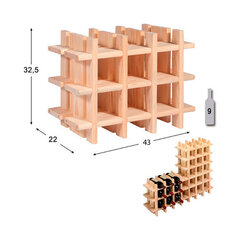 Pudeļu statīvs Astigarraga Evolutivo brūns Ciedra (43 x 22 x 32,5 cm) cena un informācija | Plaukti | 220.lv