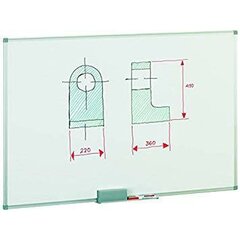 Baltā tāfele Faibo 120 x 150 cm cena un informācija | Kancelejas preces | 220.lv