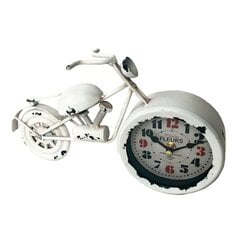 Galda pulkstenis Versa Motocikls Balts Metāls (5,5 x 17 x 31 cm) cena un informācija | Pulksteņi | 220.lv