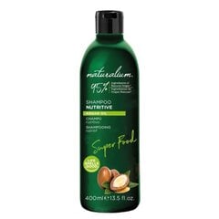 Barojošs Šampūns Naturalium Super Food Arganas Eļļa (400 ml) cena un informācija | Šampūni | 220.lv