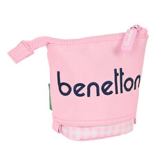 Вертикальный пенал Benetton Vichy, розовый (8 x 19 x 6 см) цена и информация | Пенал | 220.lv