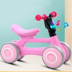 Līdzsvara velosipēds Aoli ar gaismas un skaņas efektiem, rozā cena un informācija | Balansa velosipēdi | 220.lv
