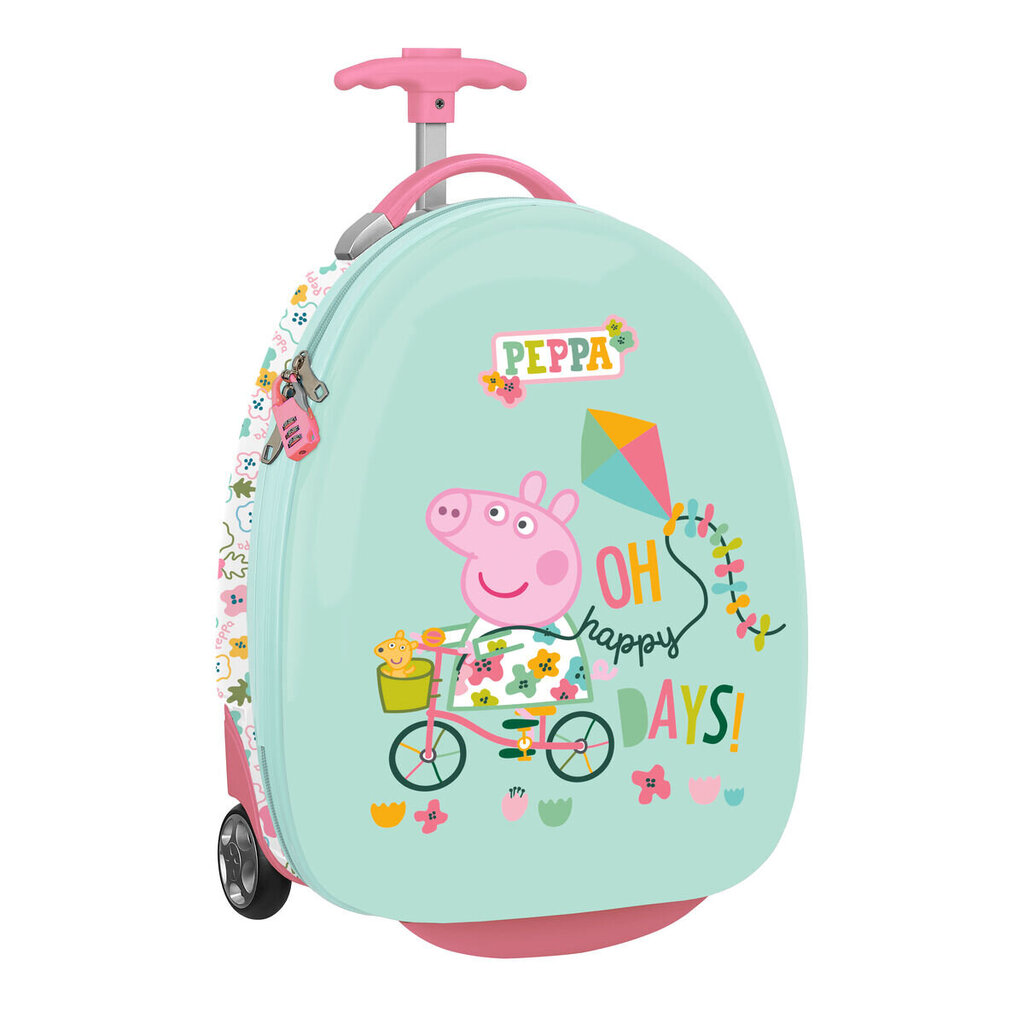 Soma ar riteņiem Peppa Pig Cosy Corner (28 x 43 x 23 cm) cena un informācija | Koferi, ceļojumu somas | 220.lv