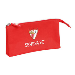 Тройной пенал Sevilla Fútbol Club Красный (22 x 12 x 3 cm) цена и информация | Пеналы | 220.lv