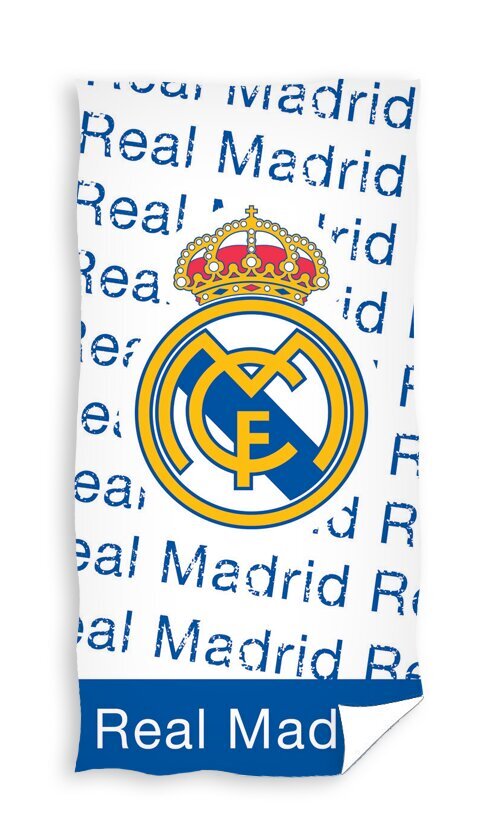 Vannas/pludmales dvielis "Real Madrid" 75x150 cm цена и информация | Dvieļi | 220.lv