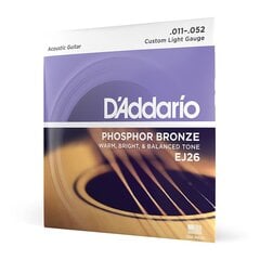 Stīgas akustiskajai ģitārai D'Addario EJ26 .011 cena un informācija | D'Addario Mūzikas instrumenti un piederumi | 220.lv