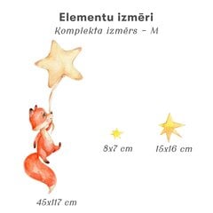 Детская интерьерная наклейка Лисенок со звездами цена и информация | Декоративные наклейки | 220.lv