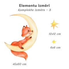 Bērnu interjera uzlīme Fox Cub in the Moon cena un informācija | Dekoratīvās uzlīmes | 220.lv