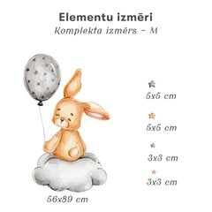 Bērnu interjera uzlīme Bunny with Balloon cena un informācija | Dekoratīvās uzlīmes | 220.lv