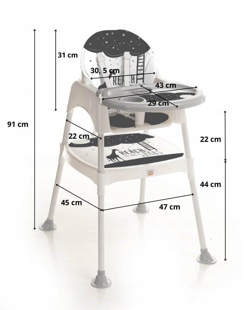 Augstais krēsls, Primabobo 3in1 цена и информация | Barošanas krēsli | 220.lv