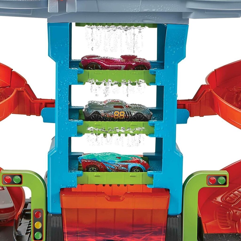 Aktivitātes centrs Hot Wheels Mega Tower Carwash, 41,55 x 51,77 cm cena un informācija | Rotaļlietas zēniem | 220.lv