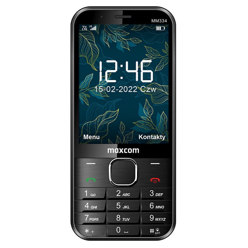 Mobile Phone - MAXCOM MM 334 4G , melns cena un informācija | Mobilie telefoni | 220.lv