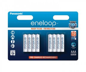 PANASONIC Baterijas Eneloop AAA 780 mAh 8 gab cena un informācija | Baterijas | 220.lv