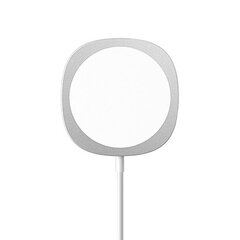 Wireless Induction Charger QI Universal Fast Charge magnetic - C04 with stand 15W White-silver (min.2A) cena un informācija | Lādētāji un adapteri | 220.lv