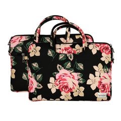 Wonder Briefcase Laptop 15-16 inches black and roses POK042627 cena un informācija | Somas portatīvajiem datoriem | 220.lv